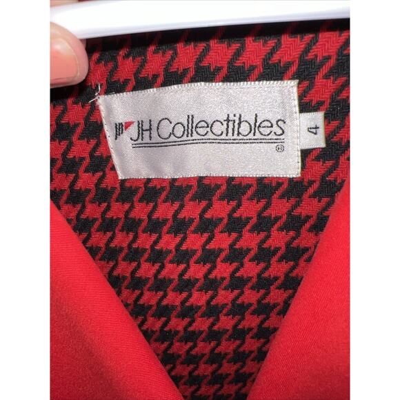 Vintage JH Collectibles Trench Coat Womens Size 4 Red Duster With Liner - Picture 2 of 16